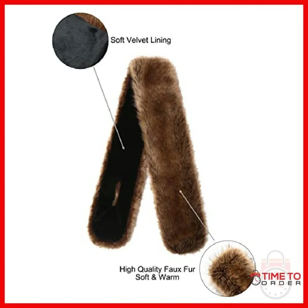 Faux Fur Collar Scarf Wrap Winter Neck Warmer Ladies Accessory